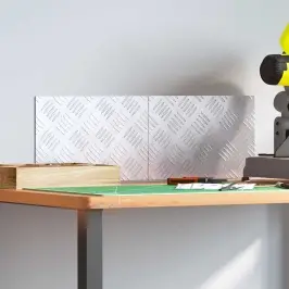 Šaha Plāksnes 2 Pcs Sudraba 30 X 20 Cm Alumīnijs Vidaxl