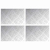 Šaha Plāksnes 4 Pcs Sudraba 30 X 20 Cm Alumīnijs Vidaxl