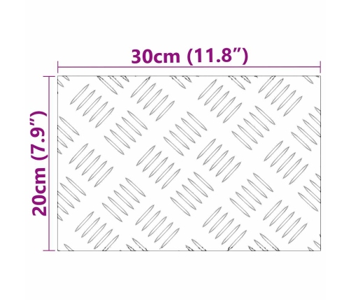 Šaha Plāksnes 4 Pcs Sudraba 30 X 20 Cm Alumīnijs Vidaxl
