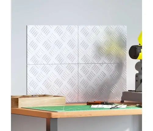 Šaha Plāksnes 4 Pcs Sudraba 30 X 20 Cm Alumīnijs Vidaxl