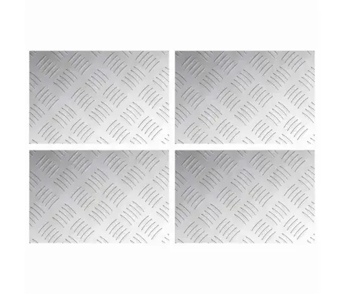 Šaha Plāksnes 4 Pcs Sudraba 30 X 20 Cm Alumīnijs Vidaxl