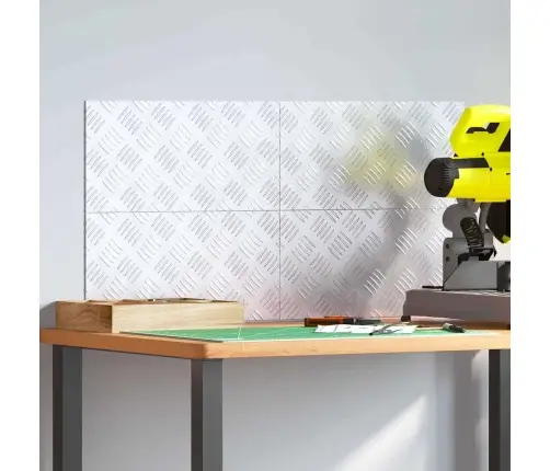 Šaha Plāksnes 4 Pcs Sudraba 40 X 20 Cm Alumīnijs Vidaxl