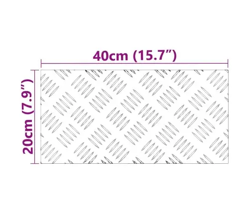 Šaha Plāksnes 4 Pcs Sudraba 40 X 20 Cm Alumīnijs Vidaxl