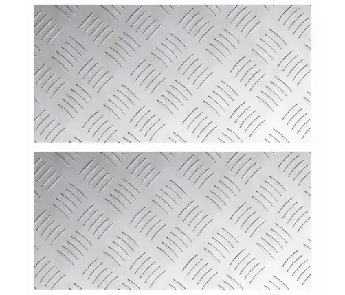 Šaha Plāksnes 2 Pcs Sudraba 40 X 20 Cm Alumīnijs Vidaxl