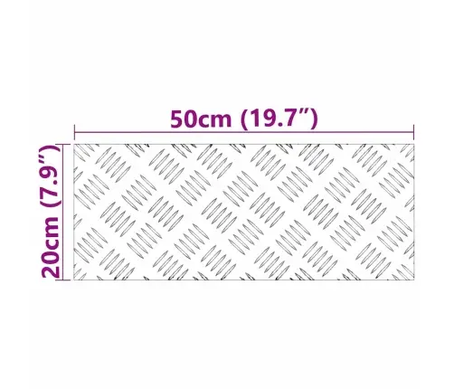 Šaha Plāksnes 2 Pcs Sudraba 50 X 20 Cm Alumīnijs Vidaxl