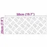 Ruudulised Plaadid 4 Pcs Hõbedane 50 X 20 Cm Alumiinium