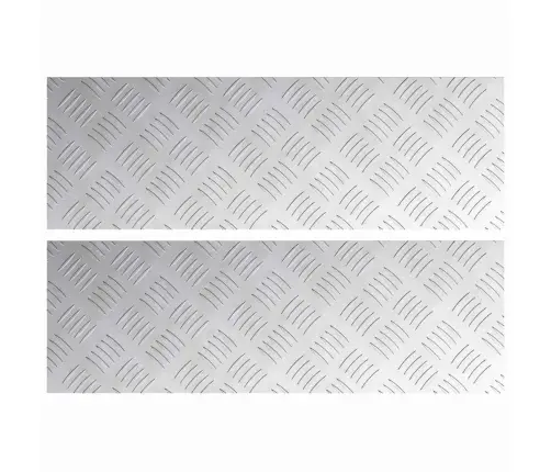 Šaha Plāksnes 2 Pcs Sudraba 60 X 20 Cm Alumīnijs Vidaxl