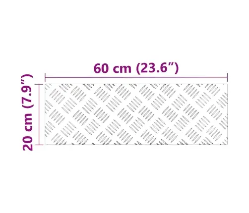 Šachmatiniai Lakštai 2 Pcs Sidabro 60 X 20 Cm Aliuminis