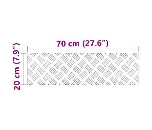 Šaha Plāksnes 4 Pcs Sudraba 70 X 20 Cm Alumīnijs Vidaxl