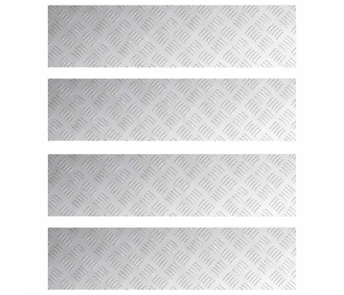 Šaha Plāksnes 4 Pcs Sudraba 80 X 20 Cm Alumīnijs Vidaxl