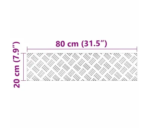 Šachmatiniai Lakštai 4 Pcs Sidabro 80 X 20 Cm Aliuminis