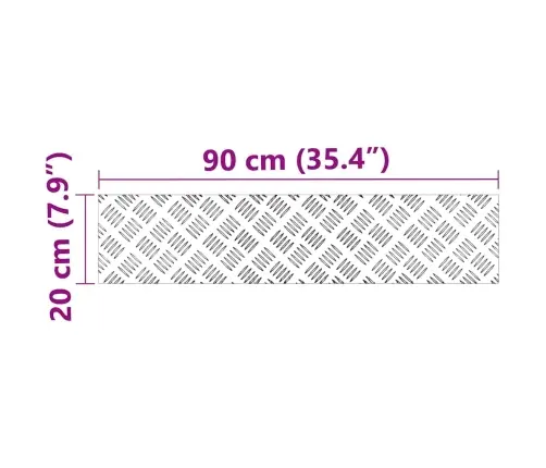 Šaha Plāksnes 2 Pcs Sudraba 90 X 20 Cm Alumīnijs Vidaxl