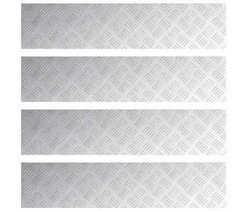 Šachmatiniai Lakštai 4 Pcs Sidabro 90 X 20 Cm Aliuminis