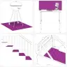 Ruudulised Plaadid 4 Pcs Hõbedane 100 X 20 Cm Alumiinium