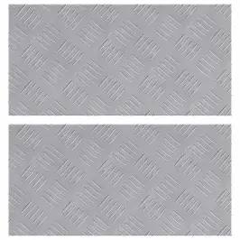 Šaha Plāksnes 2 Pcs Sudraba 50 X 25 Cm Alumīnijs Vidaxl