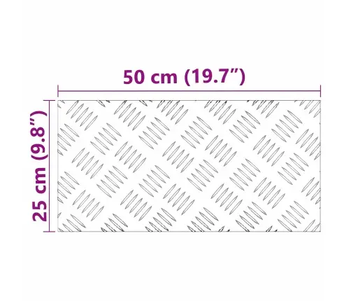 Šaha Plāksnes 2 Pcs Sudraba 50 X 25 Cm Alumīnijs Vidaxl
