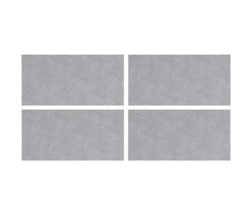 Šaha Plāksnes 4 Pcs Sudraba 50 X 25 Cm Alumīnijs Vidaxl