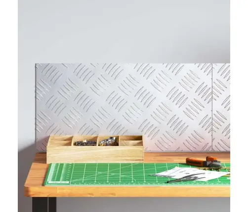 Šaha Plāksnes 2 Pcs Sudraba 50 X 25 Cm Alumīnijs Vidaxl