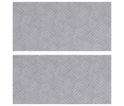 Šaha Plāksnes 2 Pcs Sudraba 50 X 25 Cm Alumīnijs Vidaxl