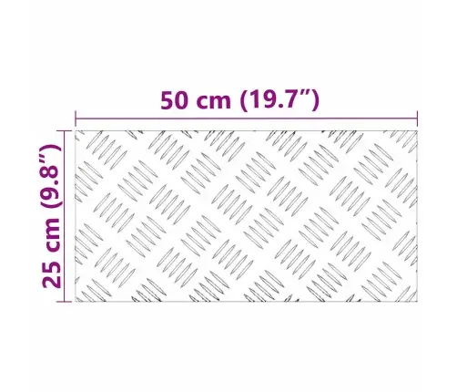Šaha Plāksnes 2 Pcs Sudraba 50 X 25 Cm Alumīnijs Vidaxl
