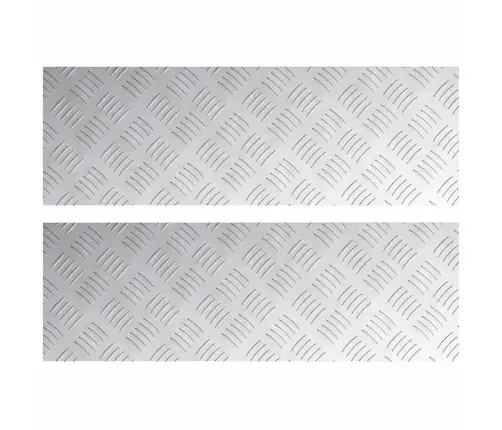 Šaha Plāksnes 2 Pcs Sudraba 75 X 25 Cm Alumīnijs Vidaxl