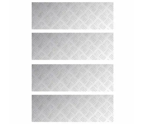 Šaha Plāksnes 4 Pcs Sudraba 75 X 25 Cm Alumīnijs Vidaxl