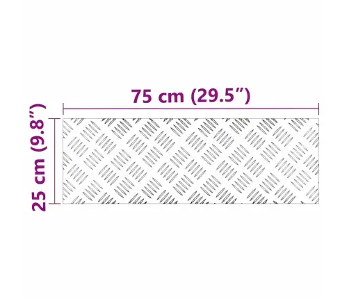 Šaha Plāksnes 4 Pcs Sudraba 75 X 25 Cm Alumīnijs Vidaxl