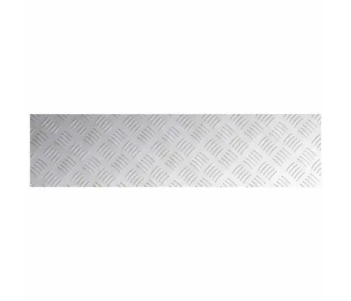 Ruudulised Plaadid 2 Pcs Hõbedane 100 X 25 Cm Alumiinium