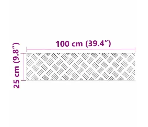 Astme Katte Ristkülik 2 Pcs Hõbedane 100 X 25 Cm Alumiinium