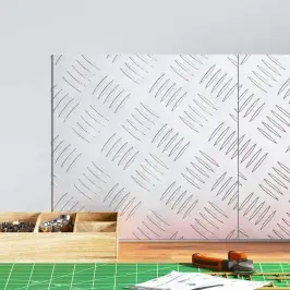 Ruudulised Plaadid 2 Pcs Hõbedane 30 X 30 Cm Alumiinium