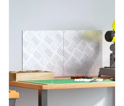 Šaha Plāksnes 2 Pcs Sudraba 30 X 30 Cm Alumīnijs Vidaxl