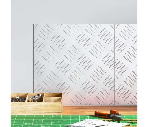 Šaha Plāksnes 2 Pcs Sudraba 30 X 30 Cm Alumīnijs Vidaxl