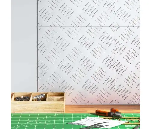 Šaha Plāksnes 4 Pcs Sudraba 30 X 30 Cm Alumīnijs Vidaxl