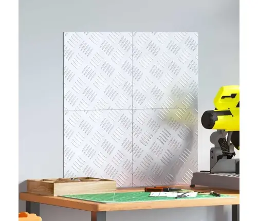 Šaha Plāksnes 4 Pcs Sudraba 30 X 30 Cm Alumīnijs Vidaxl