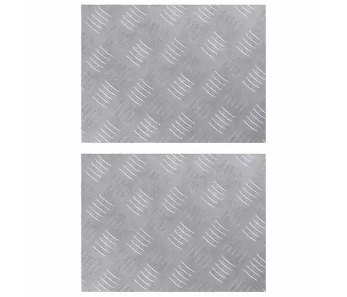 Šaha Plāksnes 2 Pcs Sudraba 40 X 30 Cm Alumīnijs Vidaxl