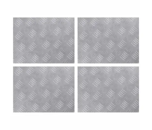 Šaha Plāksnes 4 Pcs Sudraba 40 X 30 Cm Alumīnijs Vidaxl