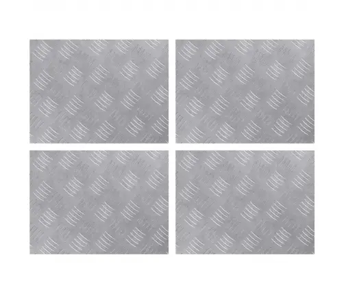 Šaha Plāksnes 4 Pcs Sudraba 40 X 30 Cm Alumīnijs Vidaxl
