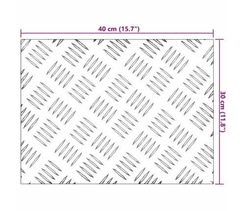 Šaha Plāksnes 4 Pcs Sudraba 40 X 30 Cm Alumīnijs Vidaxl