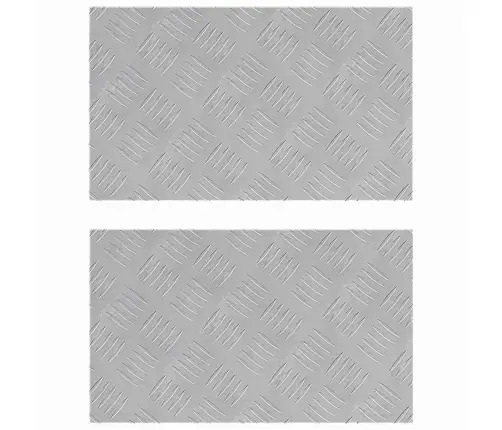 Šaha Plāksnes 2 Pcs Sudraba 50 X 30 Cm Alumīnijs Vidaxl