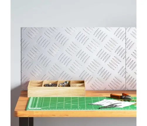 Šaha Plāksnes 2 Pcs Sudraba 50 X 30 Cm Alumīnijs Vidaxl