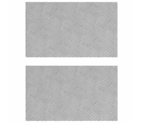 Šaha Plāksnes 2 Pcs Sudraba 50 X 30 Cm Alumīnijs Vidaxl