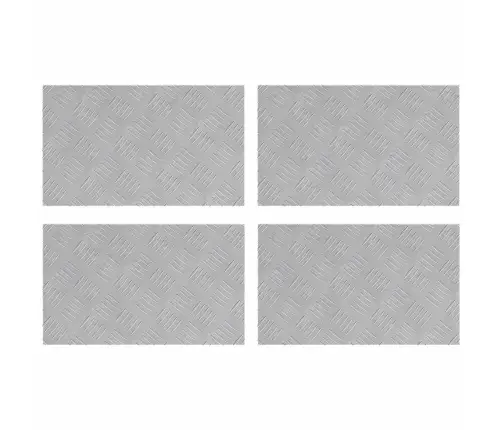 Šaha Plāksnes 4 Pcs Sudraba 50 X 30 Cm Alumīnijs Vidaxl