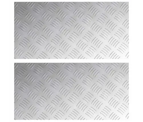 Astme Katte Ristkülik 2 Pcs Hõbedane 60 X 30 Cm Alumiinium