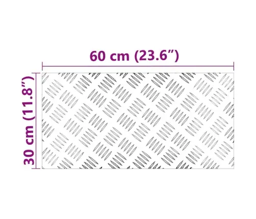 Astme Katte Ristkülik 2 Pcs Hõbedane 60 X 30 Cm Alumiinium