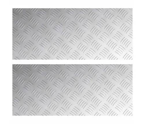 Šaha Plāksnes 2 Pcs Sudraba 70 X 30 Cm Alumīnijs Vidaxl