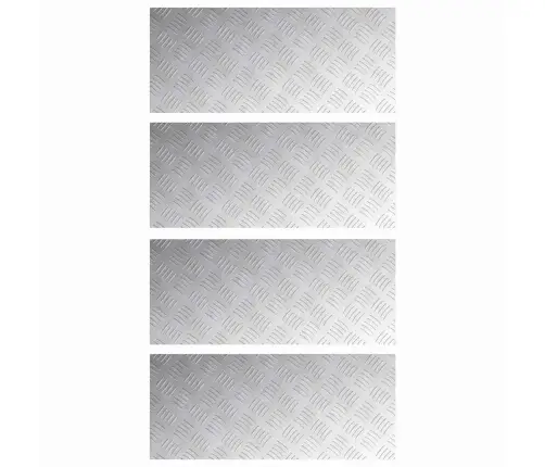 Šaha Plāksnes 4 Pcs Sudraba 70 X 30 Cm Alumīnijs Vidaxl