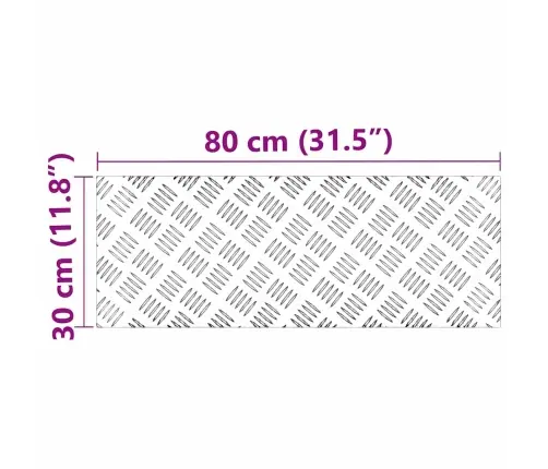 Šaha Plāksnes 2 Pcs Sudraba 80 X 30 Cm Alumīnijs Vidaxl