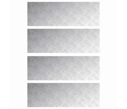 Šaha Plāksnes 4 Pcs Sudraba 90 X 30 Cm Alumīnijs Vidaxl