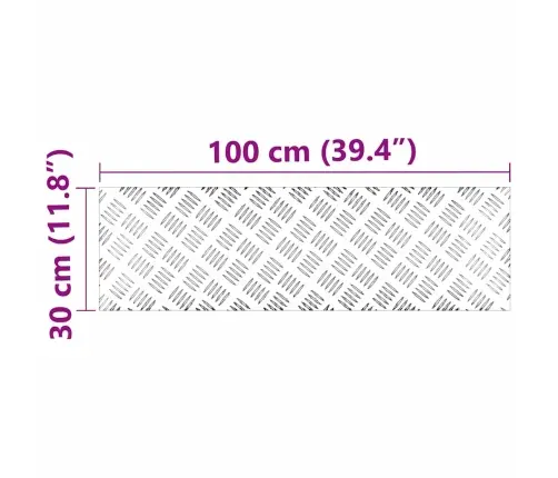 Šaha Plāksnes 4 Pcs Sudraba 100 X 30 Cm Alumīnijs Vidaxl