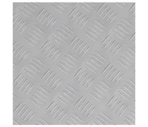 Ruudulised Plaadid 4 Pcs Hõbedane 40 X 40 Cm Alumiinium